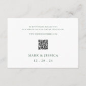 Roze Witte Bloem Wedding RSVP Kaart (Achterkant)