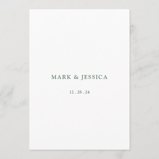 Roze Witte Bloem Wedding Zitting Grafiek Kaart (Achterkant)