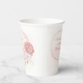 roze & witte bloemen botanisch papieren bekers (Rechts)