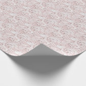 Roze Witte Bloemen Botanische Moderne Kerst Cadeaupapier (Hoek)