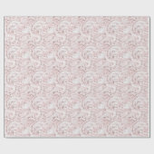 Roze Witte Bloemen Botanische Moderne Kerst Cadeaupapier (Vlak)