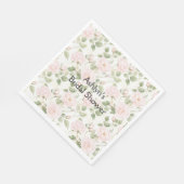 Roze Witte Bloemen Bruidsdouche Servet (Hoek)