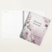 Roze Witte Bloemen Bruiloft Planner (Display)