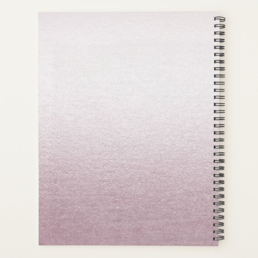 Roze Witte Bloemen Bruiloft Planner (Achterkant)