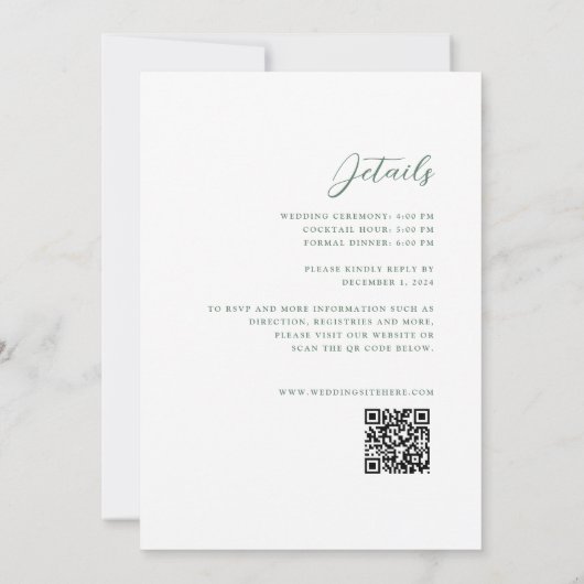 Roze witte bloemen bruiloft uitnodiging (Achterkant)