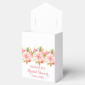 Roze witte bloemen bruiloftsdouche bedankt bedankdoosjes (Geopend)