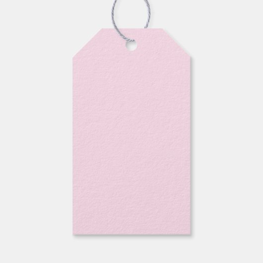 Roze Witte Bloemen Cadeaulabel (Achterkant)