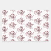 Roze Witte Bloemen Cowgirl Laarzen Verjaardag Inpakpapier Vel (Voorkant 3)