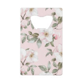  roze witte bloemen creditkaart flessenopener