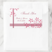 Roze Witte Bloemen Dank u bruiloft gunst Labels (Tas)