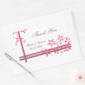 Roze Witte Bloemen Dank u bruiloft gunst Labels (Envelop)