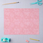 Roze Witte Bloemen Découpage Tissuepapier (Craft)