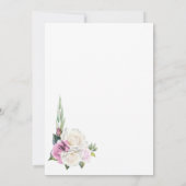 Roze Witte Bloemen Diner en Drinken 30ste Verjaard Kaart (Achterkant)