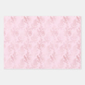 Roze Witte Bloemen Inpakpapier Vel (Voorkant 2)