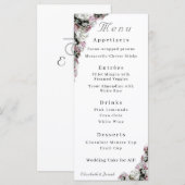 Roze & Witte Bloemen Katholieke bruiloft Menu (Voorkant / Achterkant)