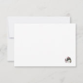 Roze & Witte Bloemen Katholieke Huwelijksreactie K RSVP Kaartje (Achterkant)