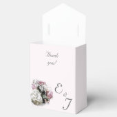 Roze & Witte Bloemen Katholieke Trouwgunstbox Bedankdoosjes (Geopend)