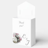 Roze & Witte Bloemen Katholieke Trouwgunstbox Bedankdoosjes (Geopend)