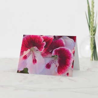Roze & Witte Bloemen Lege Notitiekaart