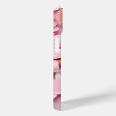 Roze witte bloemen naam script Case-Mate iPhone case (Achterkant / Rechts)