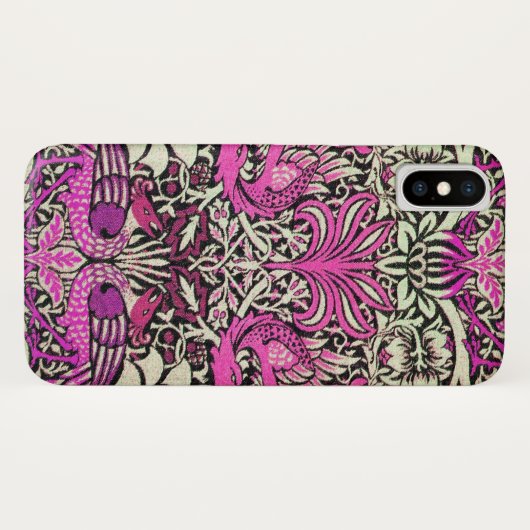 ROZE WITTE BLOEMEN, PAUWEN EN DRAKEN Case-Mate iPhone CASE (Achterkant (horizontaal))