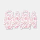 Roze Witte Bloemen Rozen Chinoiserie Patroon Bedankdoosjes (Uitgevouwen)