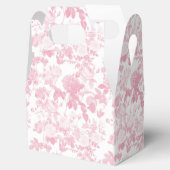 Roze Witte Bloemen Rozen Chinoiserie Patroon Bedankdoosjes (Geopend)