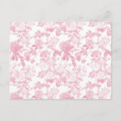 Roze Witte Bloemen Rozen Chinoiserie Patroon Briefkaart (Voorkant)
