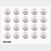 Roze Witte Bloemen Sticker (Vel)