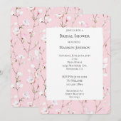 Roze Witte Bloemen Vrijgezellenfeest Kaart (Voorkant / Achterkant)