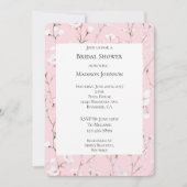 Roze Witte Bloemen Vrijgezellenfeest Kaart (Voorkant)