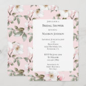 Roze Witte Bloemen Vrijgezellenfeest Kaart (Voorkant / Achterkant)