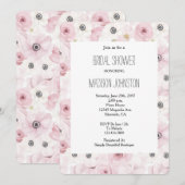 Roze Witte Bloemen Vrijgezellenfeest Kaart (Voorkant / Achterkant)