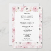 Roze Witte Bloemen Vrijgezellenfeest Kaart (Voorkant)