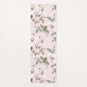 roze witte bloemen yogamat (Voorkant)