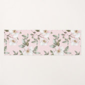 roze witte bloemen yogamat (Voorkant (horizontaal))