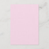 Roze witte bloemenboog Chinese bruiloft details Informatiekaartje (Achterkant)