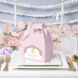 Roze witte bloemenboog Chinese bruiloft dubbel xi Bedankdoosjes