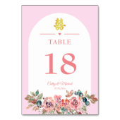 Roze witte bloemenboog Chinese bruiloft dubbel xi Kaart (Achterkant)