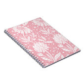 Roze Witte Bloemendruk Notitieboek (Rechterzijde)