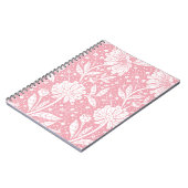 Roze Witte Bloemendruk Notitieboek (Linkerzijde)