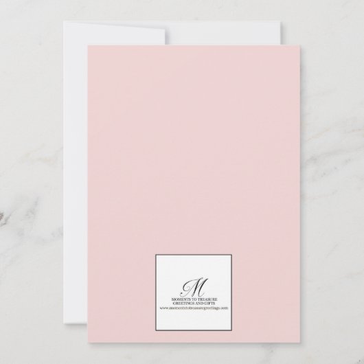 Roze Witte Bloemige 50ste Huwelijksverjaardag Fees Kaart (Achterkant)