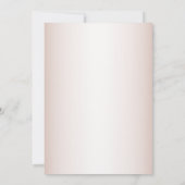 Roze Witte Bloemige Aquarel Groene Huwelijksdecora Kaart (Achterkant)
