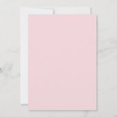 Roze Witte Bloemige Bruidsuitnodiging Kaart (Achterkant)