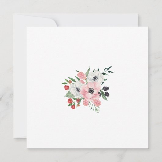 Roze witte bloemige Eucalyptus 90ste verjaardagsfe Kaart (Achterkant)