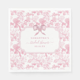Roze Witte Bloemige Rozen Chinoiserie Bruiloftssho Servet