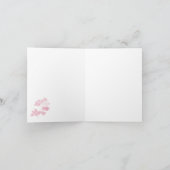 Roze Witte Bloemige Rozen Chinoiserie Patroon Kaart (Binnen)