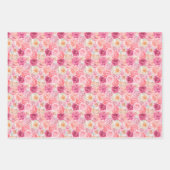 Roze Witte Bloemige Verjaardag voor haar Bruidsmei Inpakpapier Vel (Voorkant)