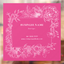 Roze Witte Bloemrijke Frame Boetiek Salon Bedrijf
