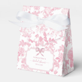 Roze Witte Bloemrozen Chinoiserie Bruidsshower Bedankdoosjes